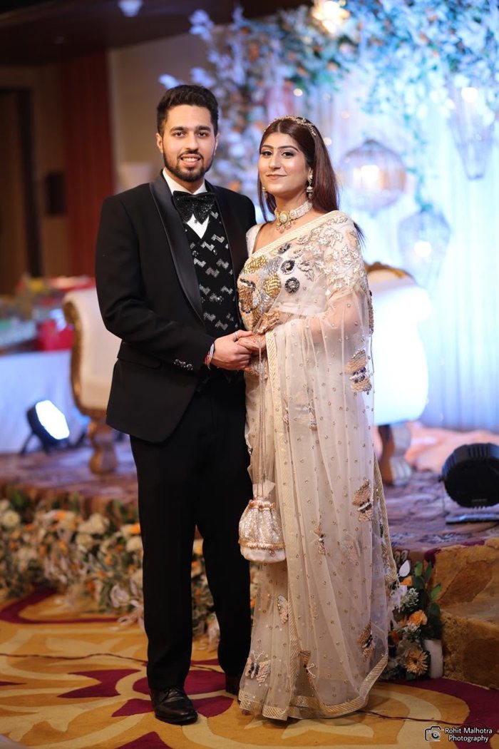Abhishek and Pihu at their roka